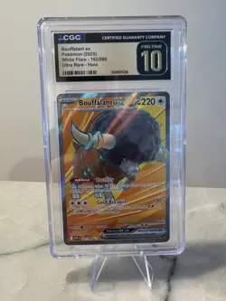 Bouffalant ex 162/086 Ultra Rare - CGC 10 PRISTINE- White Flare Pokemon TCG - Image 1