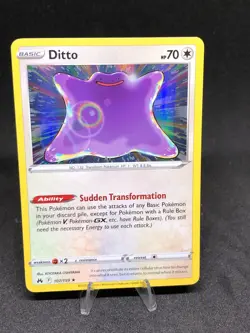 Pokemon TCG Ditto 107/159 Crown Zenith Rare Holo NM - Image 1