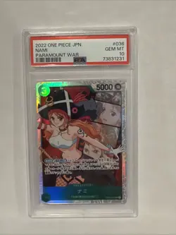 One Piece CCG Nami OP02-36 Japanese PSA 10 - Image 1