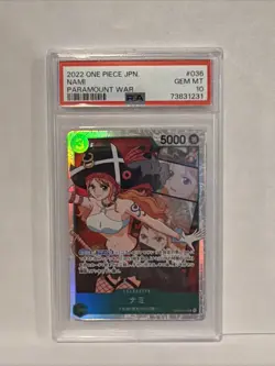 One Piece CCG Nami OP02-36 Japanese PSA 10 - Image 3