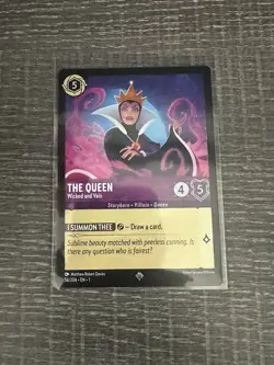 Disney Lorcana The Queen Wicked and Vain 56/204 Super Rare Non Foil - Image 1