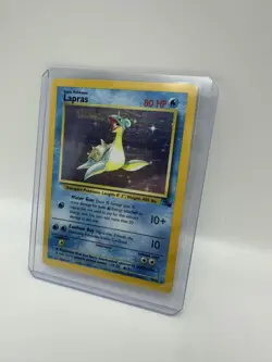 Pokemon TCG Lapras Fossil Holo Unlimited Rare Card 10/62 LP-NM Condition - Image 1
