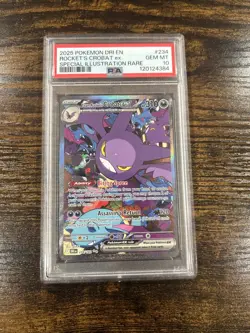 Team Rockets Crobat EX Sir Holo Card PSA 10 234/182, Destined Rivals Series - Image 1