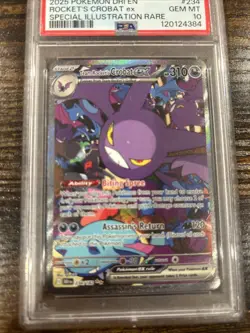 Team Rockets Crobat EX Sir Holo Card PSA 10 234/182, Destined Rivals Series - Image 4