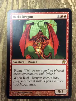 Rathi Dragon Box Topper Oversize Card Magic The Gathering Used - Image 1