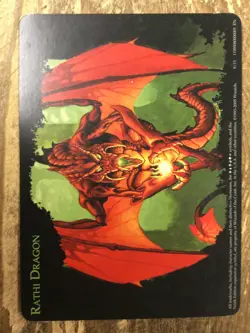 Rathi Dragon Box Topper Oversize Card Magic The Gathering Used - Image 2