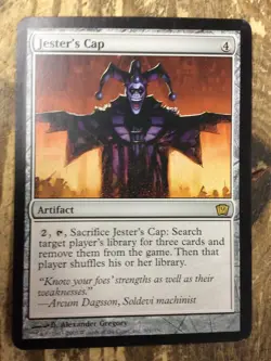 Jester’s Cap Box Topper Oversize Card Magic The Gathering Used - Image 1