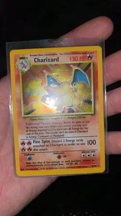 Pokemon Charizard 4/102 Base Set Holo Rare 120 HP English Card 1999 - Image 1