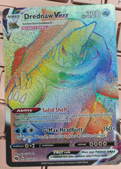 Pokemon card - Drednaw VMAX #75 - Champion's Path 2020 -Secret Rainbow Rare Holo - Image 2