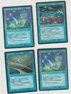 Lot x4 cards high Tide FALLEN EMPIRE MAGIC MTG ENGLISH 1994 EX-NM - Image 1