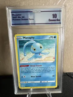 Manaphy 024/072 Shining Fates Regular Rare Pokemon Card Pokemon GRADED CCG 10 - Image 1