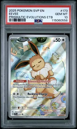 Pokemon Eevee TCG Prismatic Holo Promo Card 173 Gem Mint PSA 10 - Image 1