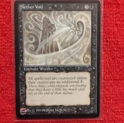 Magic: The Gathering Nether Void Enchant World Legends 1994 Harold McNeill - Image 1