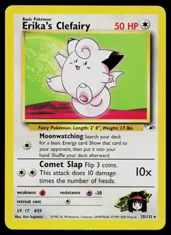 Pokemon Card - Erika's Clefairy Gym Heroes 25/132 Rare Non-Holo - Image 1