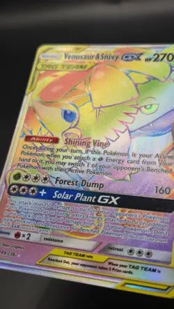 Venusaur & Snivy GX | 249/236 | Cosmic Eclipse | Secret Rainbow Rare | Pokemon - Image 2
