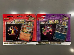 SET OF 2 - POKEMON ASCENDED HEROES TECH STICKER COLLECTION CHARMANDER & GHASTLY - Image 1