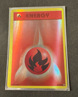 Pokemon TCG Fire Energy Holo Card 92/108 Evolutions Reverse Holo - Image 1