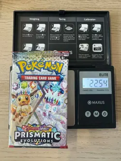 VERY HEAVY! 22.54g Prismatic Evolutions Pokemon TCG Booster (SEALED - Image 1