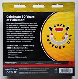 Pokemon Day 2026 Collection 30th Anniversary Promo W/ Coin Sealed In Hand - Image 2