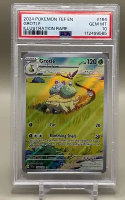 2024 Pokemon Temporal Forces Grotle Illustration Rare #164 PSA 10 Gem Mint - Image 1