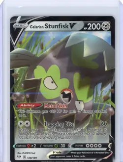 Galarian Stunfisk V 128/189 Ultra Rare 2020 Darkness Ablaze - Pokemon TCG - Image 1
