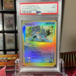 PSA 9 MINT Swampert EX Ruby & Sapphire Base Set 23/109 Reverse Holo Rare Pokemon - Image 2