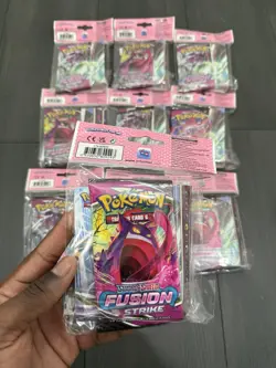 X10 Pokemon TCG Fusion Strike Mini Portfolio Album Binder & Booster Pack Sealed - Image 1