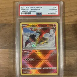 Pokemon TCG Radiant Charizard Crown Zenith Holo Card 020/159 PSA 10 - Image 1