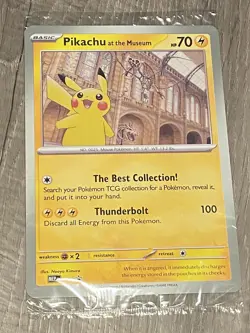 Pikachu At The Museum, Pokemon Natural History Museum Jumbo Promo not mint - Image 1