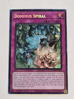 Dominus Spiral DOOD-EN079 Secret Rare Yugioh 1st Edition Doom of Dimensions Mint - Image 1