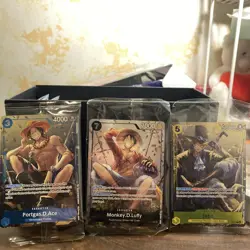 One Piece Monkey D. Luffy P-075,074,& 073 English Promo Tin Set Vol 2 Sealed!!! - Image 1