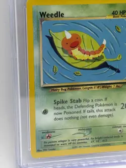 CGC 7 NM/MINT ERROR Pokemon Neo Discovery Weedle 70/75 Graded Card - Image 3