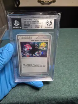 Pokemon 2007 Mysterious Treasures Time-Space Distortion Card 124/123 Beckett 6.5 - Image 1