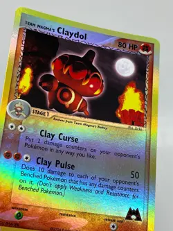Team Magma’s Claydol 33/95 EX vs Team Aqua Reverse Holo Pokemon Card NM/MINT - Image 3