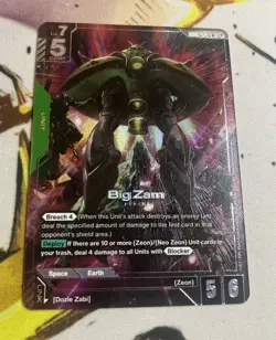 Big Zam GD01-027 R+ Alternate Art English - Gundam Card Game - Image 1
