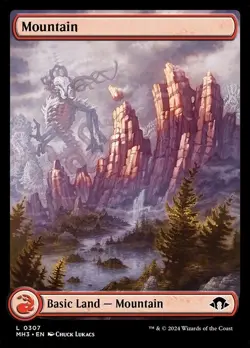Mountain (307) x1 1x Full Art FOIL Modern Horizons 3 NM MTG - Image 1