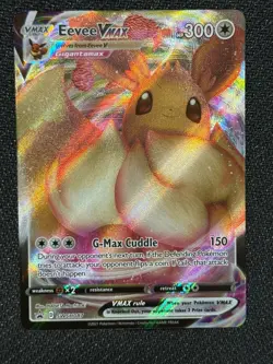 Pokemon TCG Eevee VMAX SWSH087 Black Star Promo Full Art Holo - Image 1