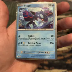 🌀SWIRL🌀 Kyogre 034/132 Cosmos Holo Knock Out Collection Box Promo Pokemon - Image 1