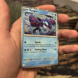 🌀SWIRL🌀 Kyogre 034/132 Cosmos Holo Knock Out Collection Box Promo Pokemon - Image 3