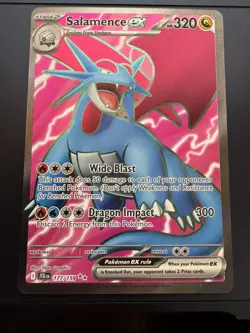 Pokemon TCG Salamence Ex Ultra Rare 177/159 Journey Together Near Mint - Image 1