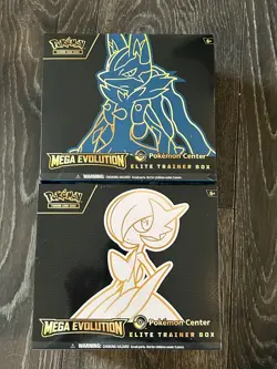 Pokemon Center Mega Evolutions Gardevoir & Lucario ETB Elite Trainer Box Sealed - Image 1