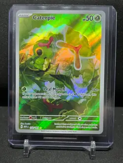 Caterpie 172/165 IR Illustration Rare Holo Pokemon 2023 Scarlet & Violet 151 NM - Image 1