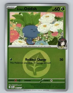 Pokemon TCG - Ascended Heroes - (Reverse Holo) - Erika's Oddish - 001/217 - Image 1