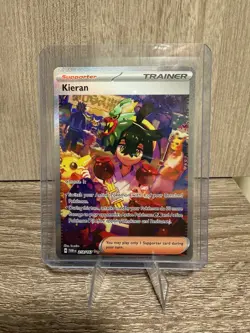 Pokemon TCG Twilight Masquerade Kieran Special Illustration Rare 218/167 - Image 1