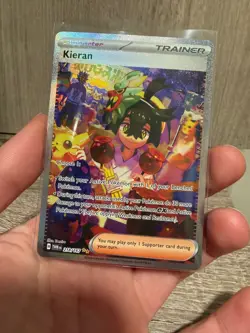 Pokemon TCG Twilight Masquerade Kieran Special Illustration Rare 218/167 - Image 3