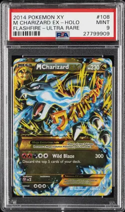 2014 POKEMON XY FLASHFIRE ULTRA RARE #108 M CHARIZARD EX PSA 9 - Image 1