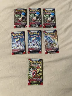 Lot Of 7 Pokemon TCG Scarlet Violet Base Booster Packs. New / Sealed - Image 1