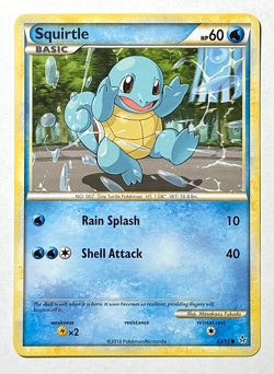Pokemon TCG - Squirtle 63/95, Common, Unleashed, Near Mint - Image 1