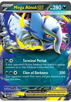 Mega Absol ex 086/132 - Mega Evolutions - Pokemon TCG - Double Rare - Image 1