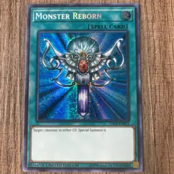 Yu-Gi-Oh! x3 Monster Reborn (TN19-EN011) Prismatic Secret Rare Promo LP/NM - Image 2